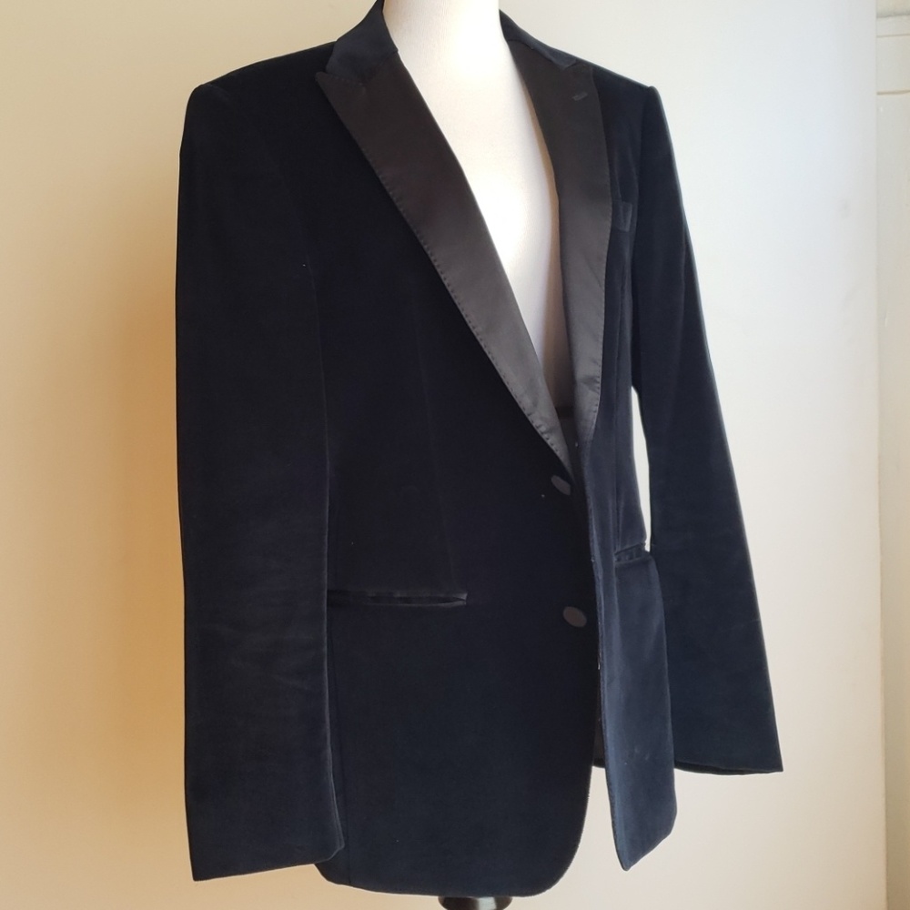 Hugo Boss Navy Velvet Blazer